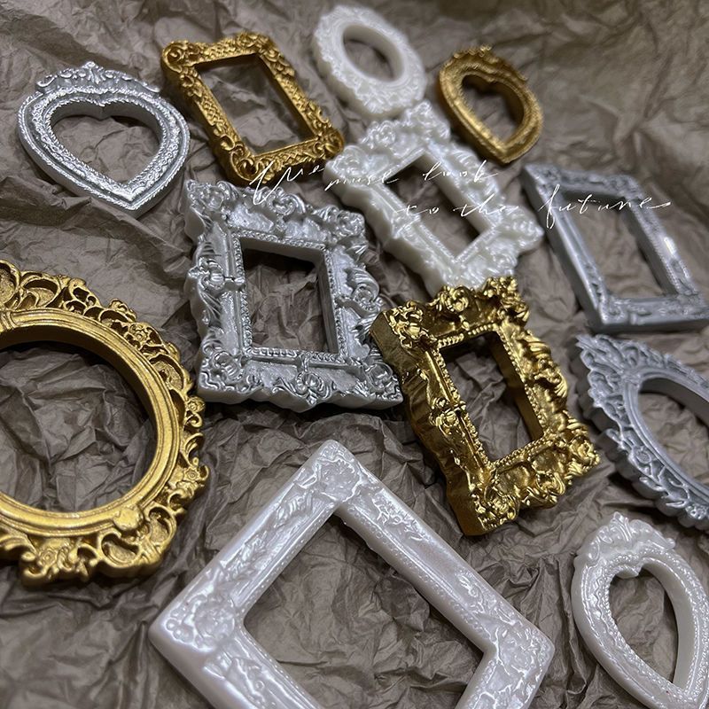 4 Pçs Vintage Mini Moldura De Foto Retro Ouro Europeu Oval DIY Decoração Ornamento Acessório em Oferta na Shopee