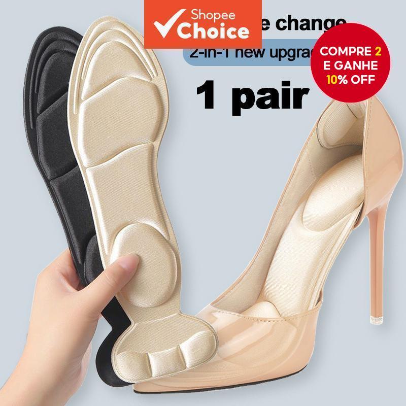Palmilhas Elásticas De Esponja Espessada Dois Em Um Almofadas De Calcanhar Cortáveis Protetores De Pés Antidesgaste em Oferta na Shopee