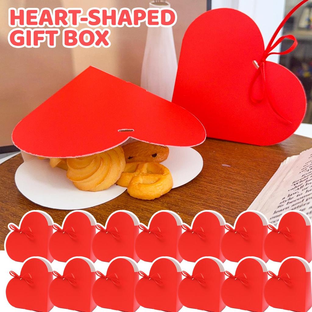 Caixa De Presente Romântica Em Formato De Coração-Estojo De Armazenamento Dupla Face Para Embalagem De Chocolate Dos Nam
