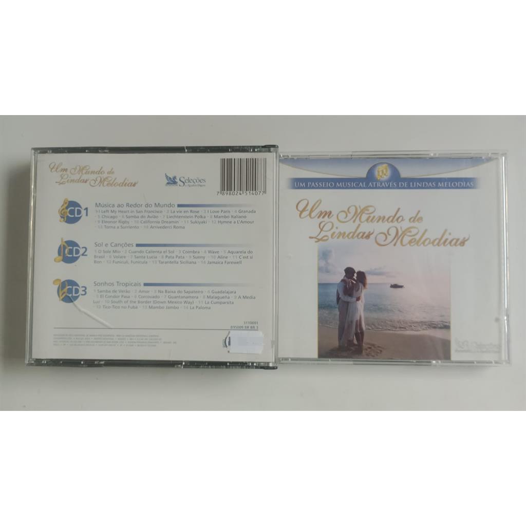 CD VÁRIOS ARTISTAS UM MUNDO DE LINDAS MELODIAS [3 CDS]