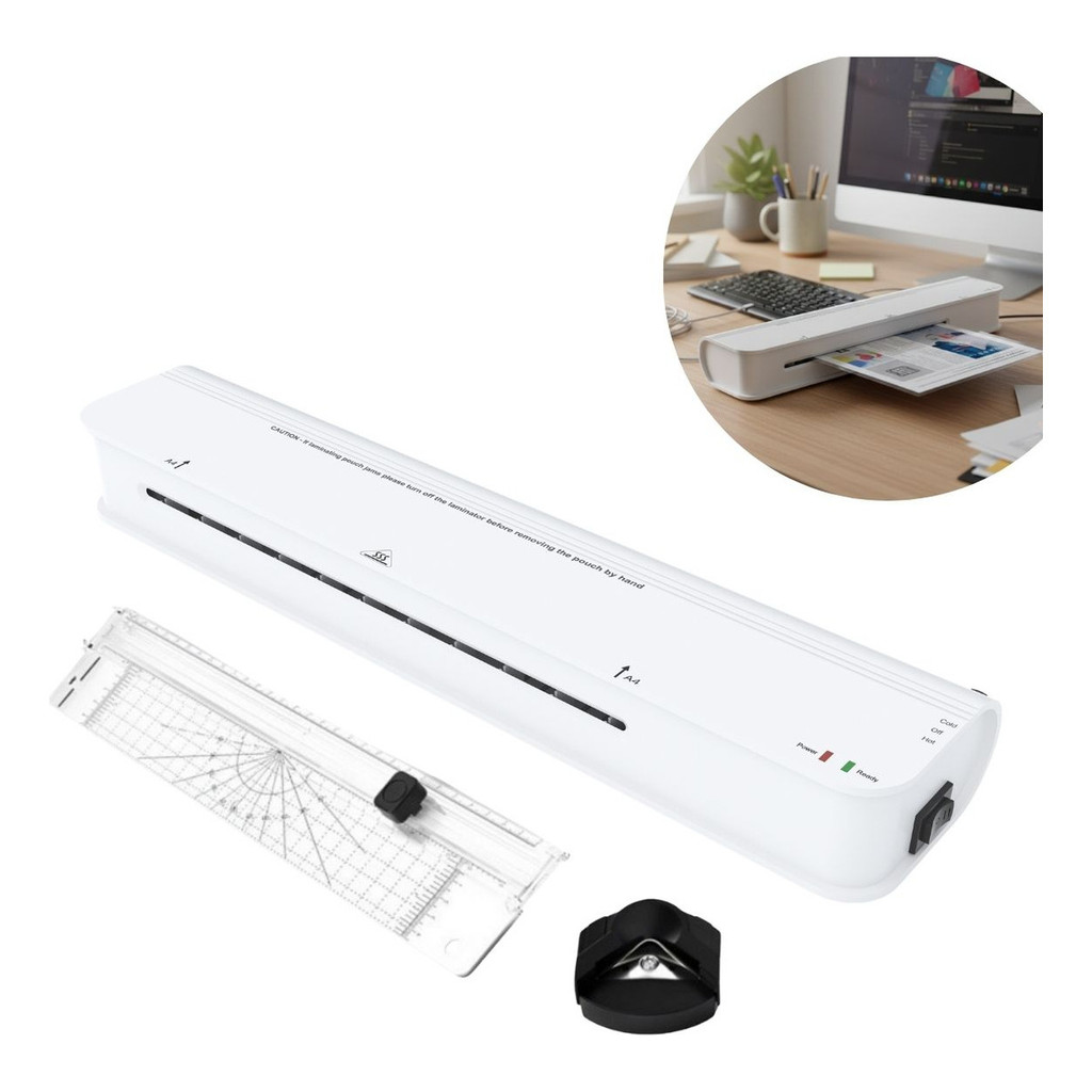 PLASTIFICADORA A4 300W BRANCA 127V COM KIT - IWE020