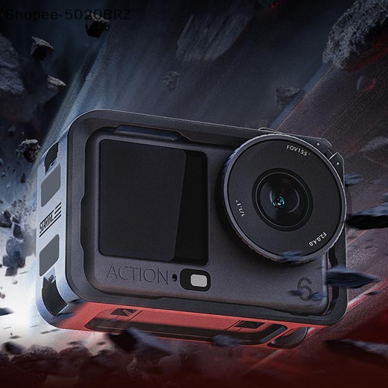 [THEBR] Gaiola Para DJI OSMO Action 6 Frame Case Proteção Completa Qui-Lança Com Acessórios Câmera De Expansão De Sapata