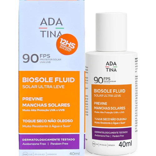 Protetor Solar Ada Tina Biosole Fluid Ultraleve Fps90 40ml