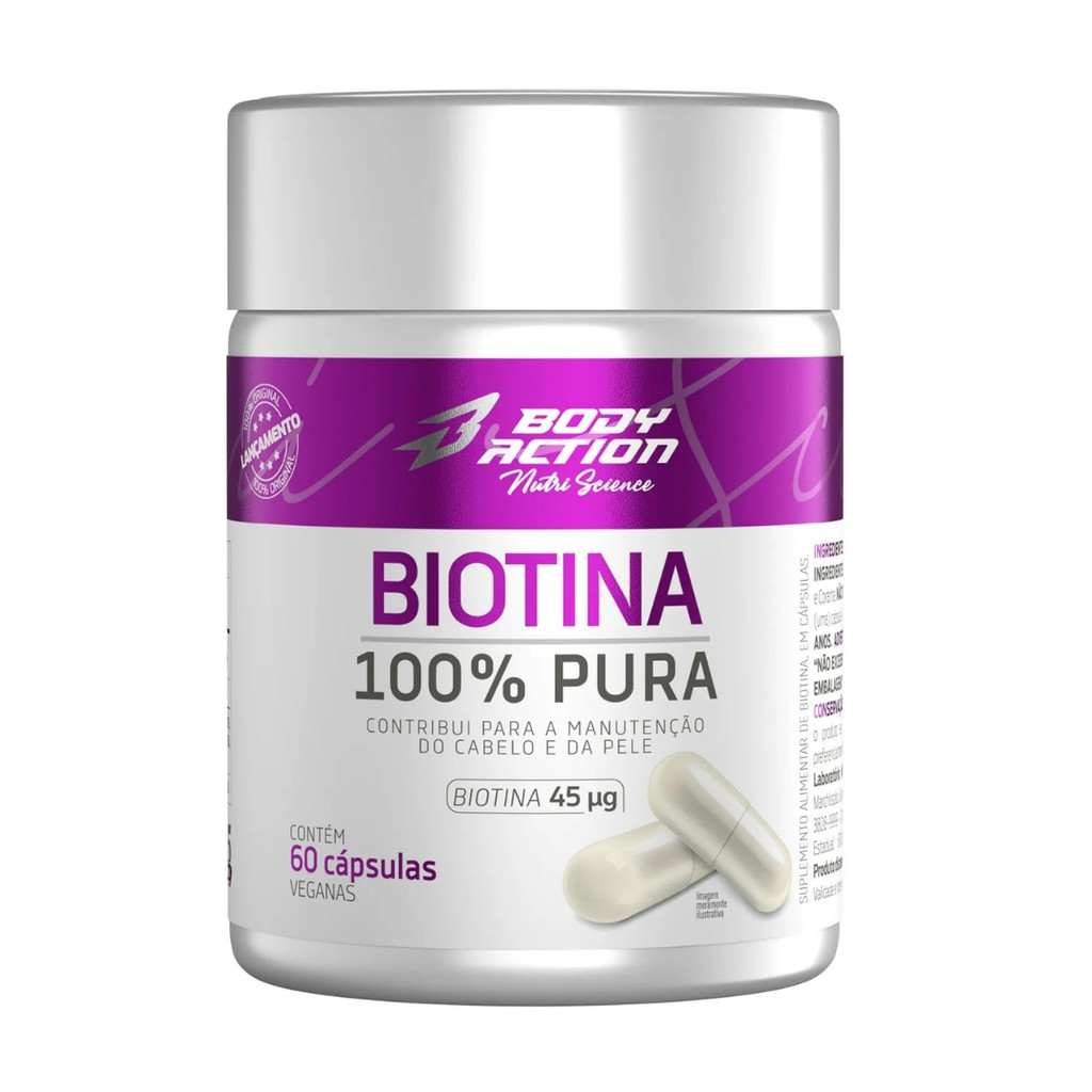 Biotina Nutriscience Pote Com 60 Cápsulas Bodyaction