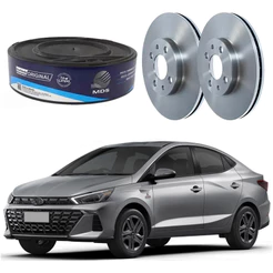 Par Disco Freio Dianteiro Hb20s 1.0 12v Aspirado 2023 A 2025