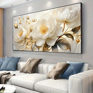 Quadro Decorativo 80x110cm Flores Douradas Mármore Decoração de Parede Hall Luxo Sala Quarto MDF em Oferta na Shopee