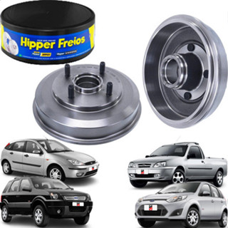 Par 2 Tambor De Freio Traseiro C/cubo Ford Fiesta Ecosport. em Oferta na Shopee