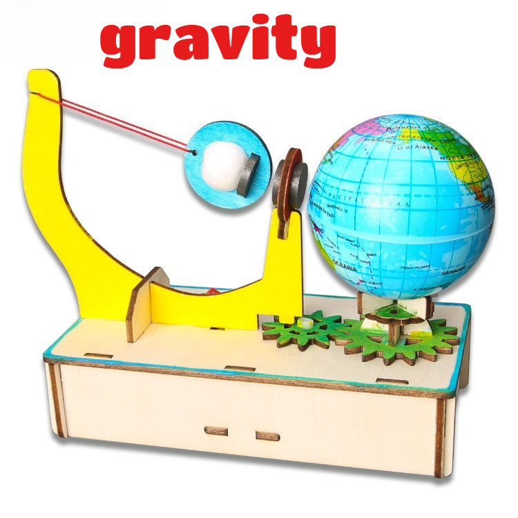 Educação Científica : Kit DIY De Força Gravitacional , Modelo De Montagem Da Lua Terra , Pacote De Materiais Planetários