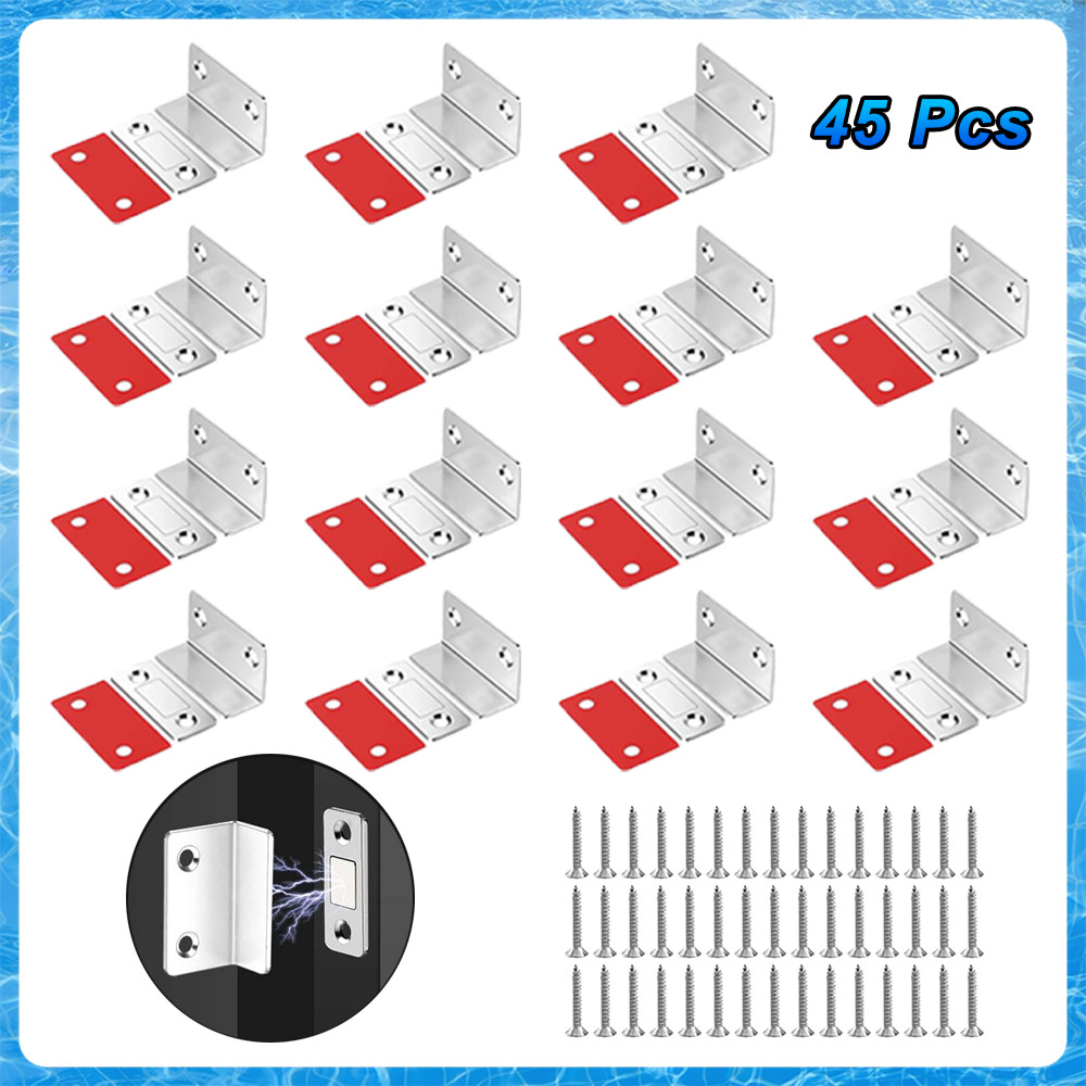 Kit 75 pcs Imã Trava de Armário Porta Gaveta Magnético Sistema de Fechamento,para Móveis Modelo L
