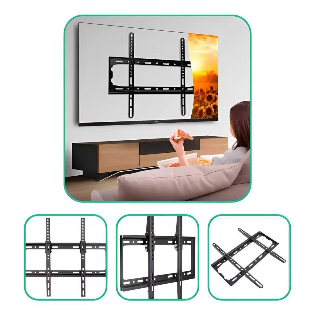 Suporte Fixo para TV 30 a 86 Polegadas Lcd Led Oled Qled Samsung LG Universal de Parede Reforçado — imagem 2 de 2