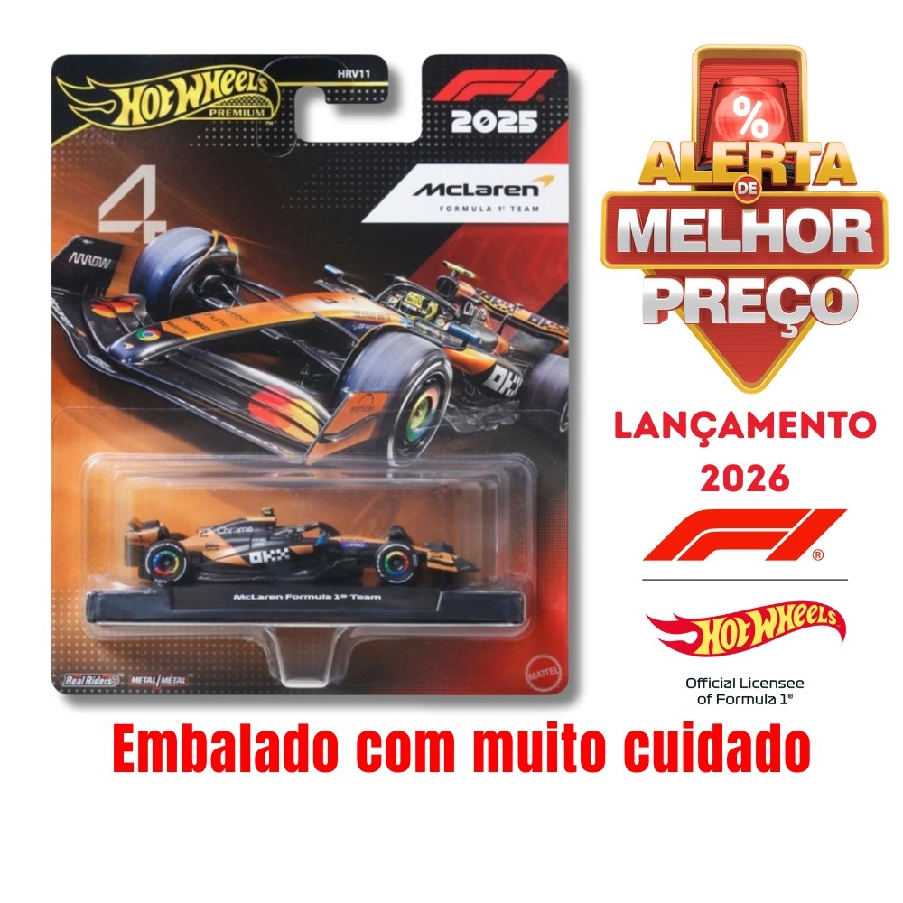 Miniatura Hot Wheels Premium 2025 - Lando Norris McLaren F1