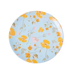 Prato para Sobremesa Doce Encanto 21,5cm Azul Claro Cerâmica Wolff para Doces Bolos Frutas Mesa Posta Servir Elegante