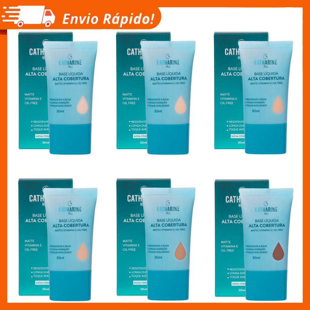 Base Líquida Chill Matte Alta Cobertura Catharine Hill Longa Duração 30ml