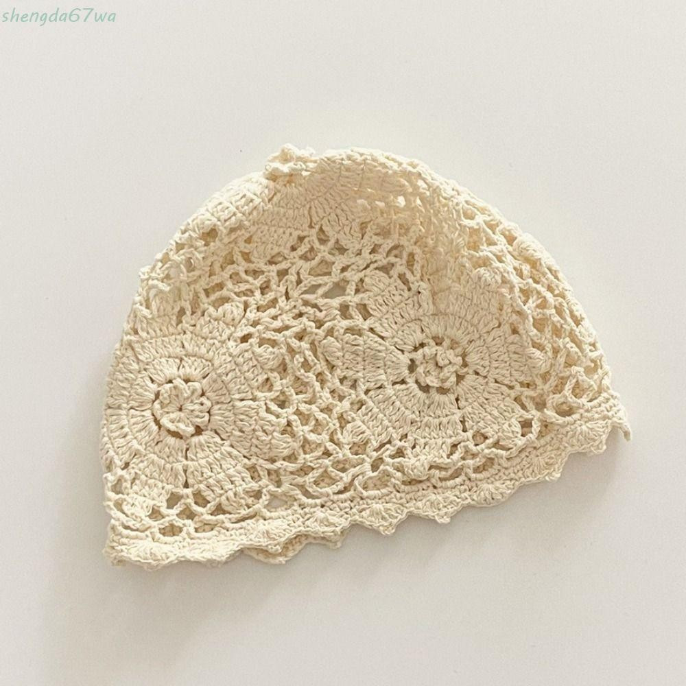 Chapéu De Gorros SHENGDA , Flor De Crochê Fino Estilo Boêmio , Boné De Tecido Coreano Étnico Feito À Mão
