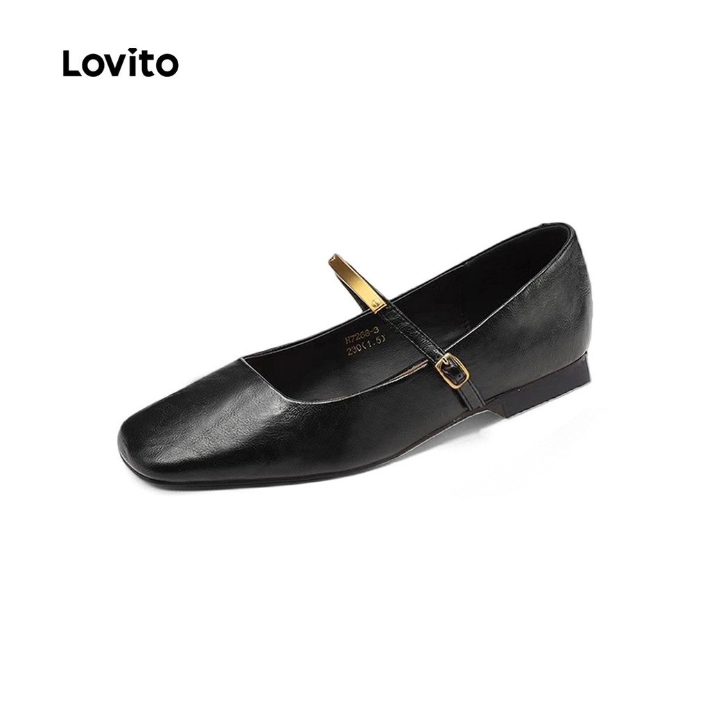 Lovito  Mary Janes Casuais para Mulheres LFA109057 em Oferta na Shopee