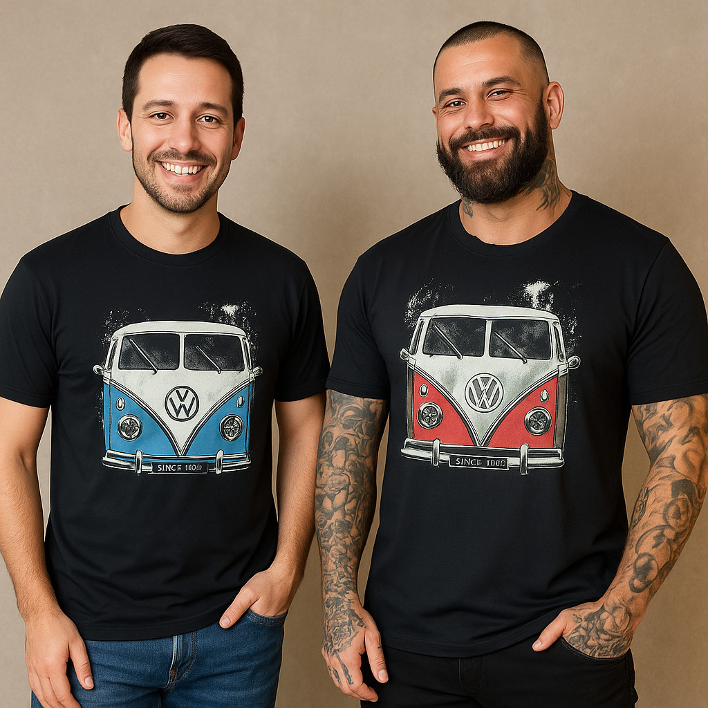 Camiseta Masculina Kombi 100 % Algodão em Oferta na Shopee