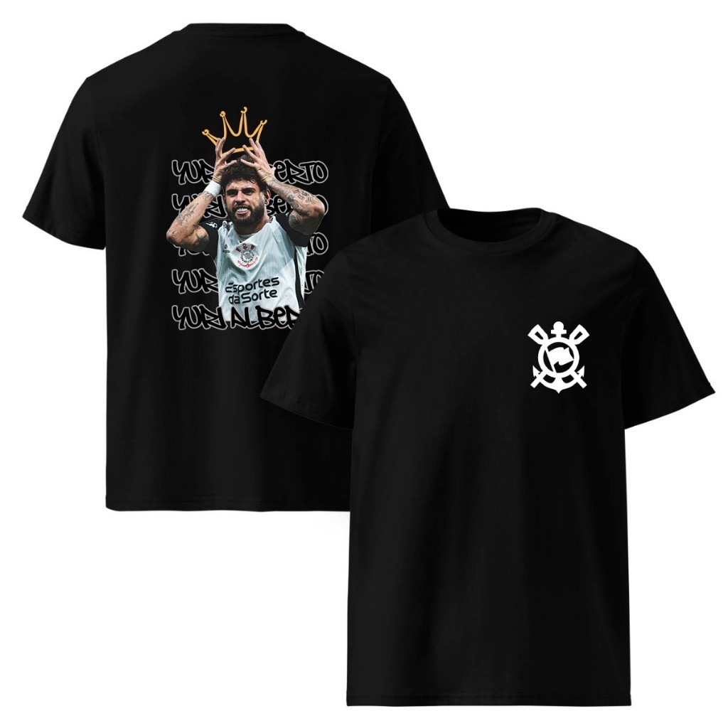 Camiseta Yuri Alberto Corinthians Camisa Yuri Alberto Timão Blusa 100% Algodão Premium Adulto Unissex