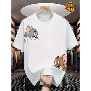T-shirt Casual Tom e Jerry de Uma PeçAdequado para Desporal para Oferecer a Casais, Amigos, Família - Unisexo em Oferta na Shopee