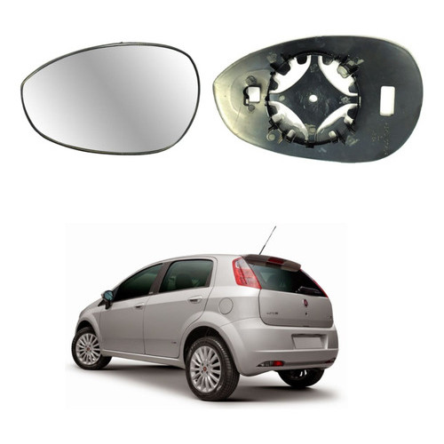 LENTE RETROVIDOR C/BASE FIAT PUNTO / LINEA 2007 EM DIANTE LE em Oferta na Shopee