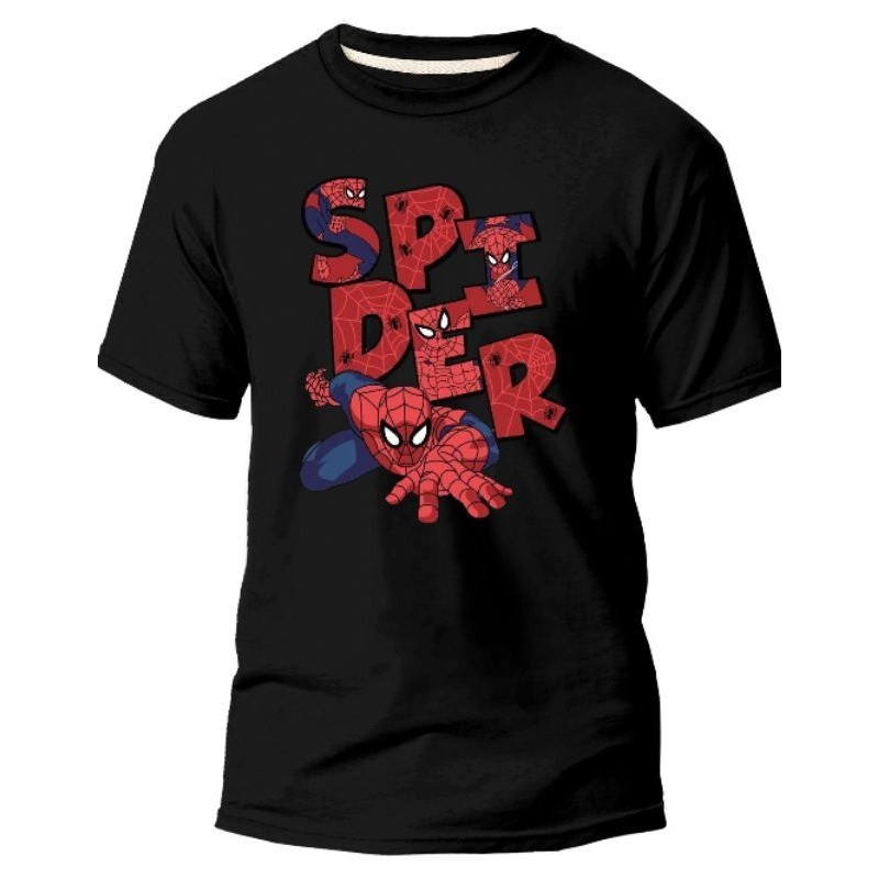 Camiseta Infantil Algodao Estampada Spider Man Homem-Aranha Estampada – Super-Herói Divertido
