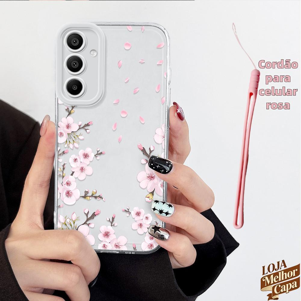 Capinha Flor Transparente TPU Capa De Celular Para Case Samsung Galaxy A15 4G 5G Normal Silicone Telefone Capas 0014 TSY
