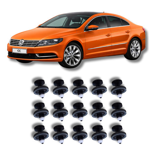 Kit 15 Presilha CC PASSAT forro Fixação Revestimento Porta Original Código 6Q0868243
