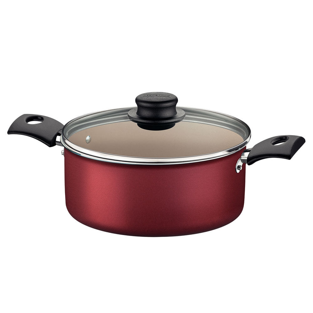 Caçarola Aluminio 24CM Turim Tramontina Vermelha