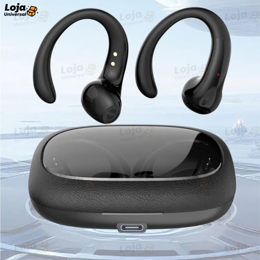 Fone Condução Óssea Sem Fio: Bateria Longa Duração & Resistente ao Suor — Para Corrida e Academia -LU