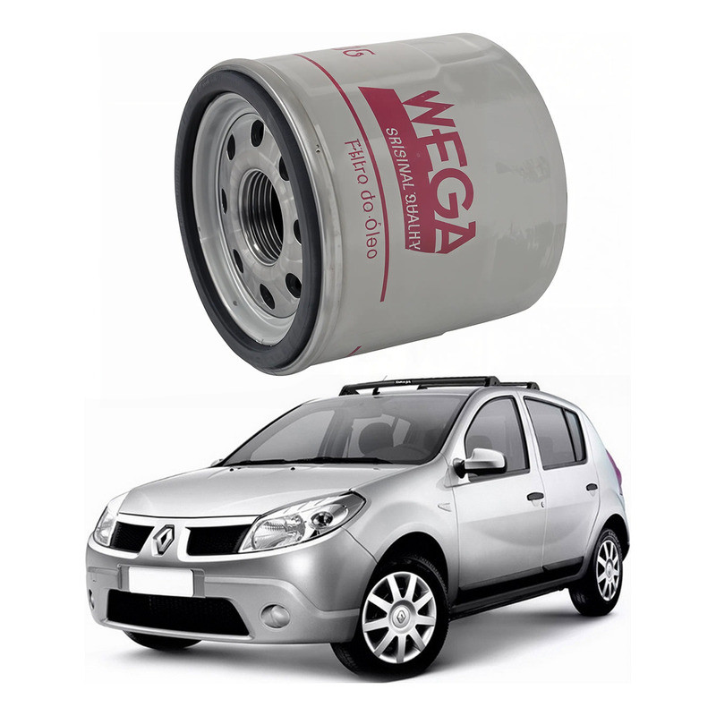 Filtro De Oleo Wega Sandero 1.0 16v 2007 A 2014