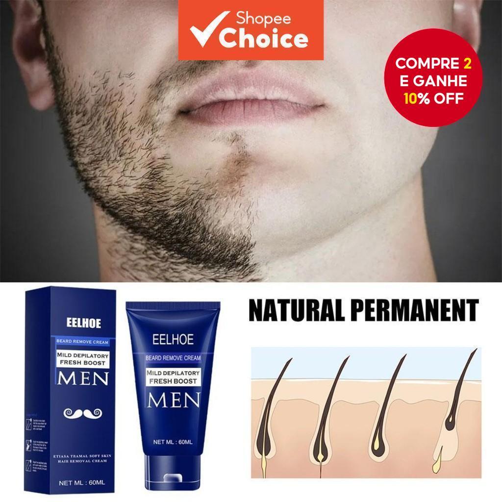 Creme Depilatório Para Homens 60ml Sem Dor Ação Rápida Longa Duração Rosto Peito Costas Braços Pernas Axilas em Oferta na Shopee