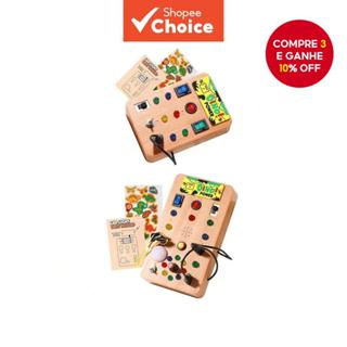 Placa Ocupada Montessori Com Luzes LED E Interruptores Sensoriais Para Presente De Natal Crianças em Oferta na Shopee