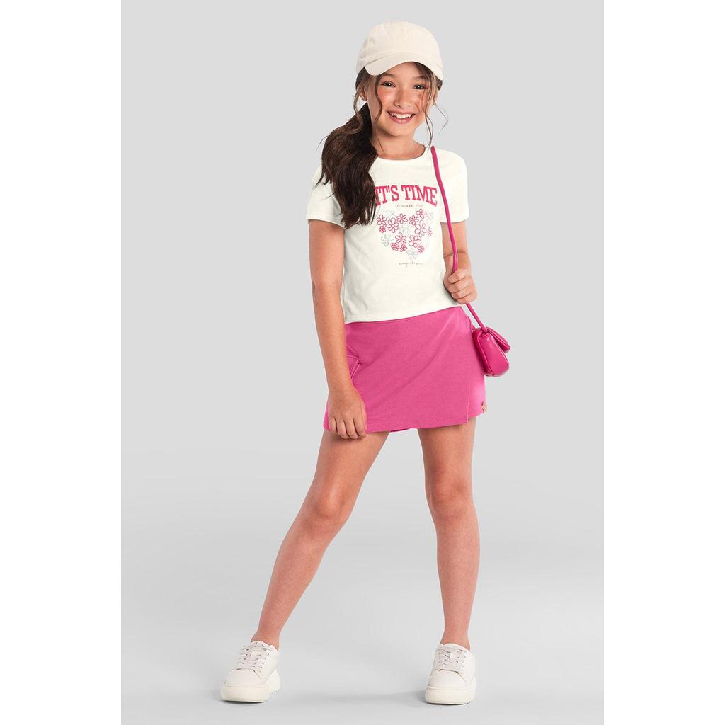 Conjunto infantil menina com flores Brandili
