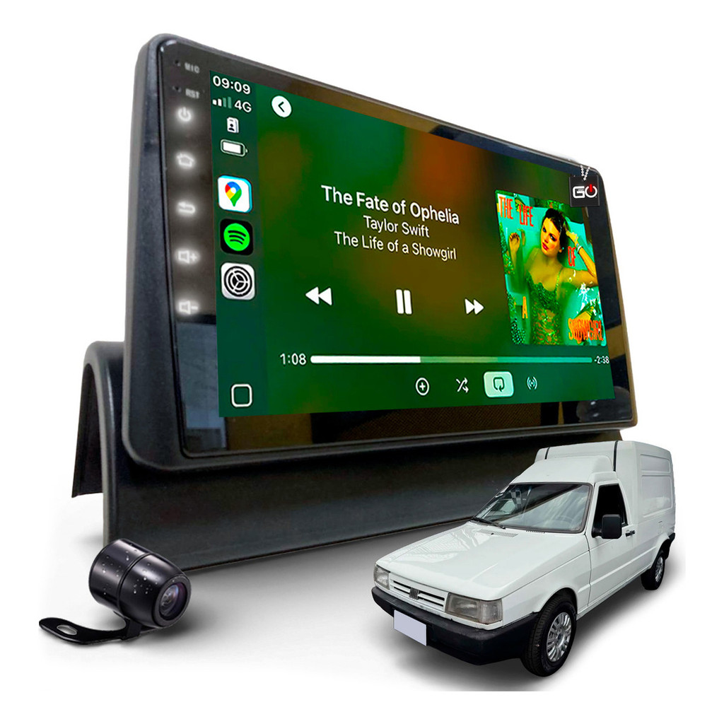 Kit Multimídia Mp10 Carplay Fiat Fiorino 1994 À 2013 9poleg
