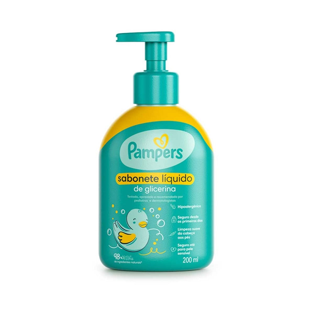 Sabonete Líquido Corporal  Glicerina Pampers 200ml em Oferta na Shopee