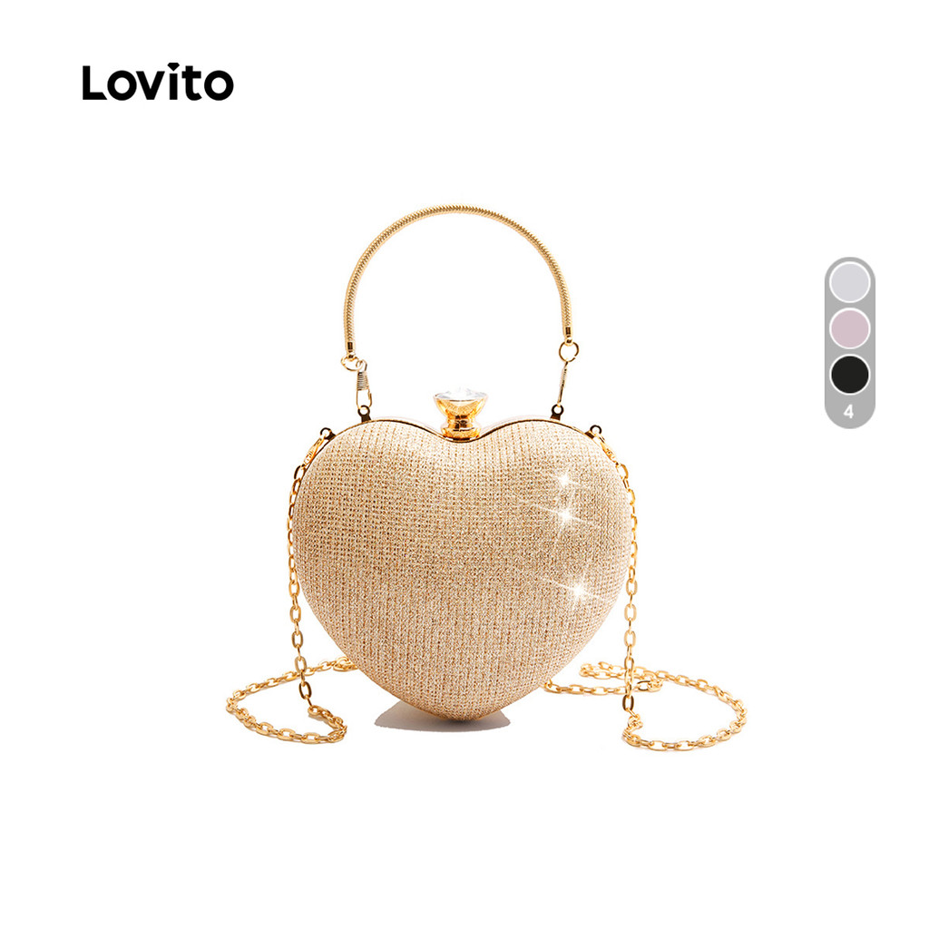 Lovito  Bolsa de Ombro Pequena Coração Elegante para Mulheres LFA107101 em Oferta na Shopee