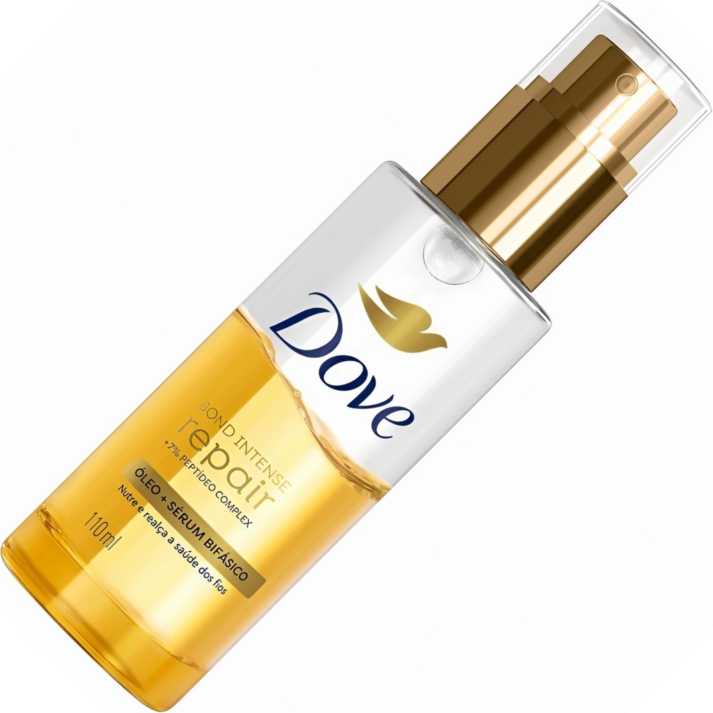 Óleo + Sérum Bifásico Finalizador Dove Bond Repair 110ml 72h Frizz Controle Pontas Duplas 4x mais macio