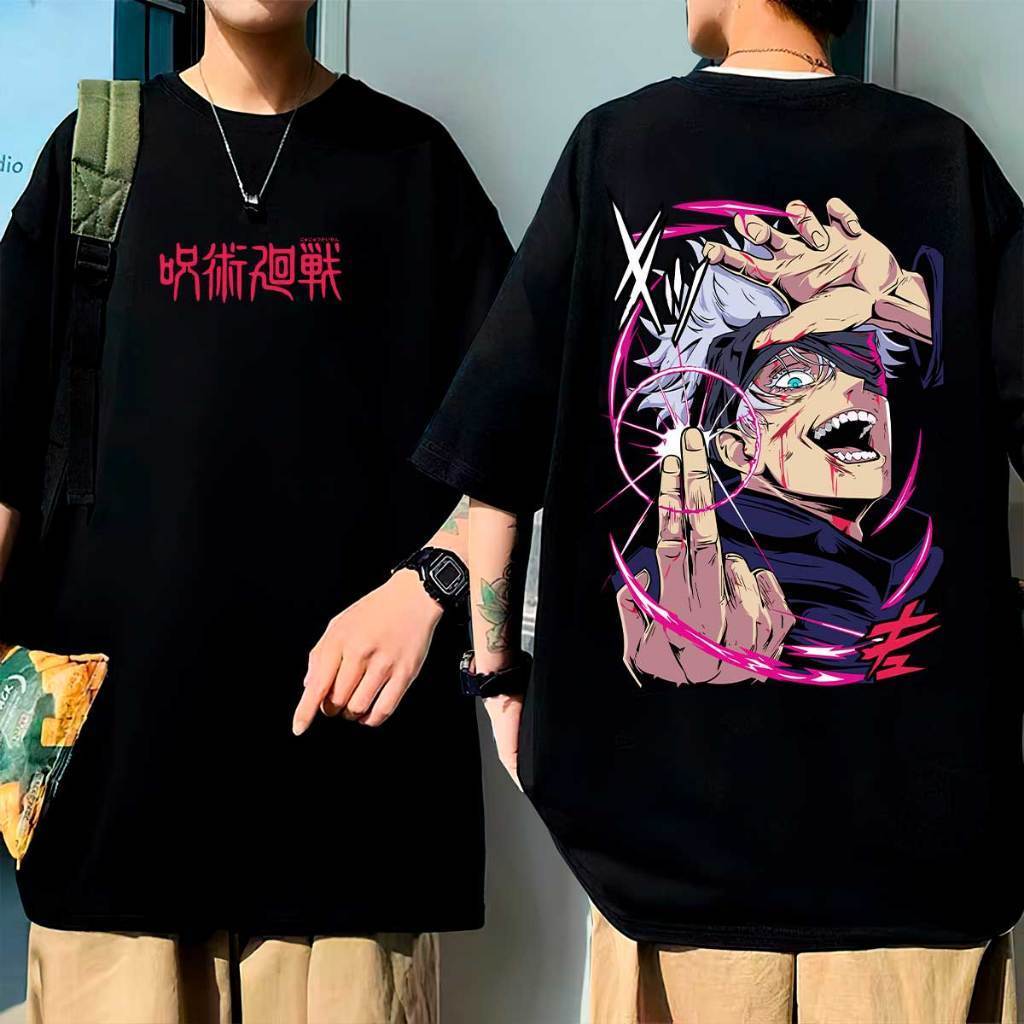 Camiseta Oversized Anime Gojo Lançamento Masculina Feminina Camisa Top Unissex 100% Algodão