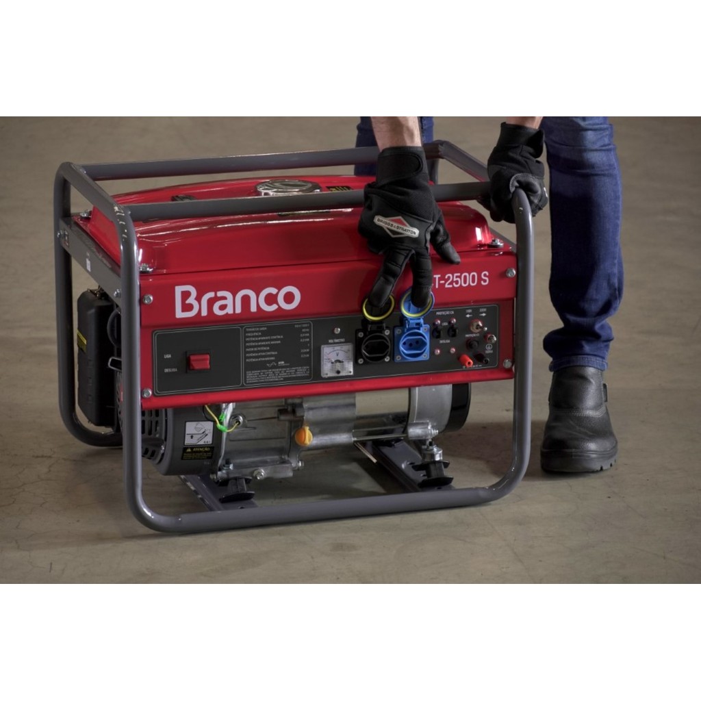 Gerador Gasolina 2,2Kva Chave Seletora B4T-2500 S Branco