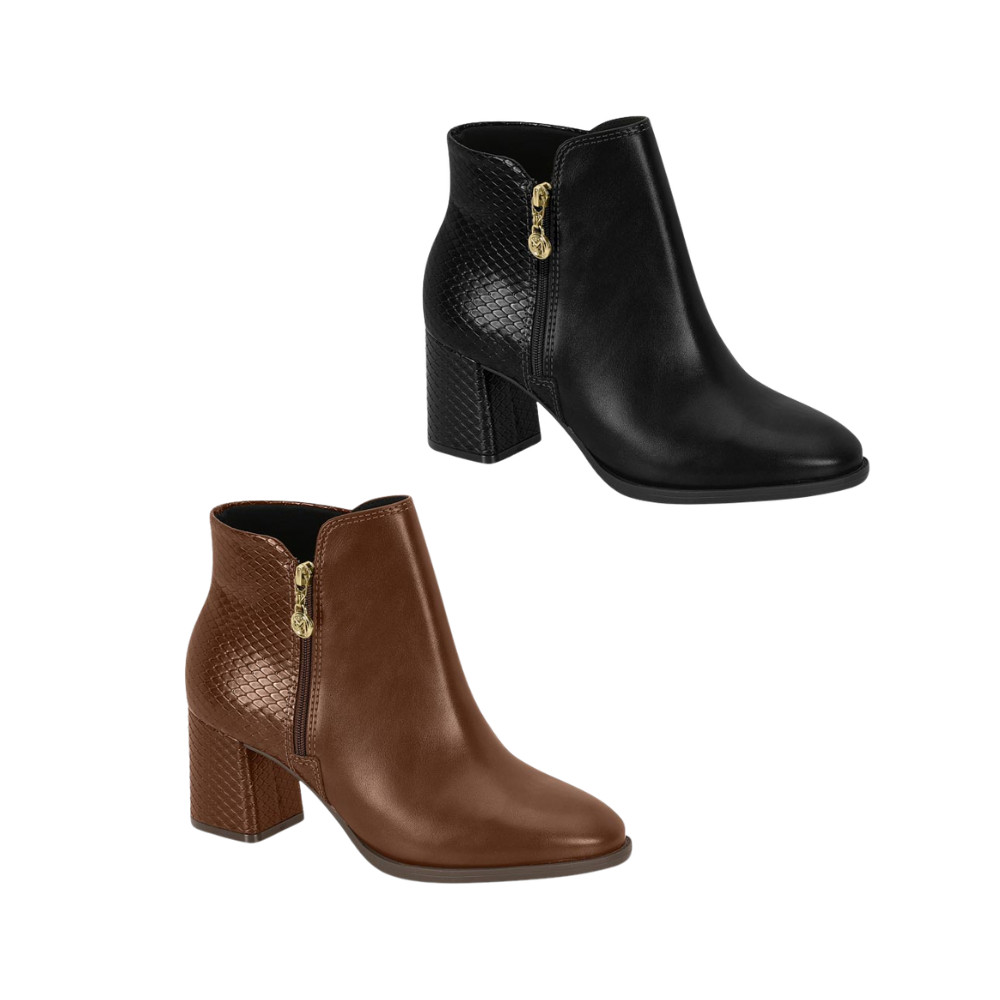 Bota Modare Feminina Cano Curto Textura Escamas em Oferta na Shopee