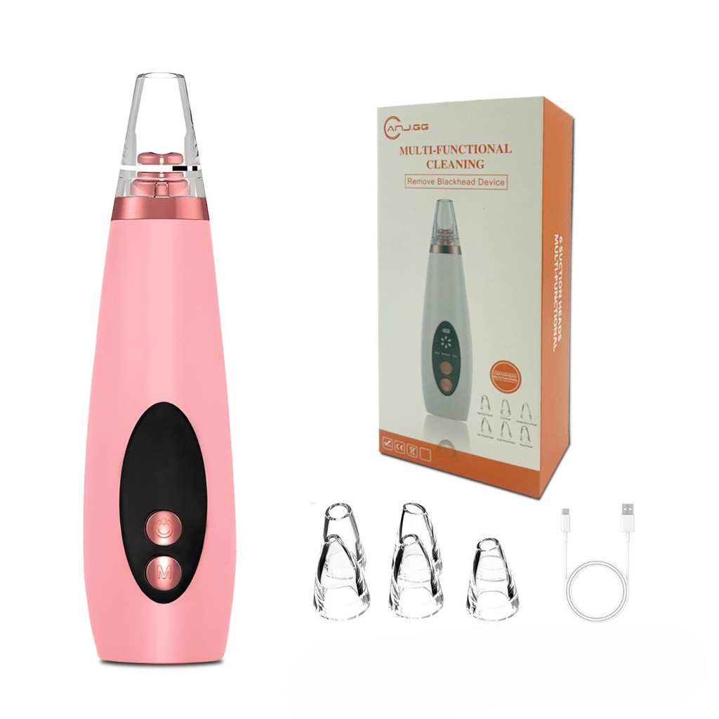Removedor de Cravos Elétrico Facial USB Recarregável 3 Níveis Sucção Limpeza Profunda Poros Acne Espinhas Portátil