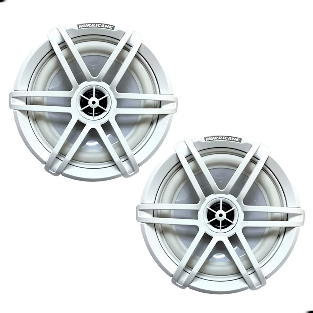 Par de Alto Falantes Nautico Marinizado Hurricane MR65.2 6 Polegadas 250 Watts RMS Barcos Lanchas em Oferta na Shopee