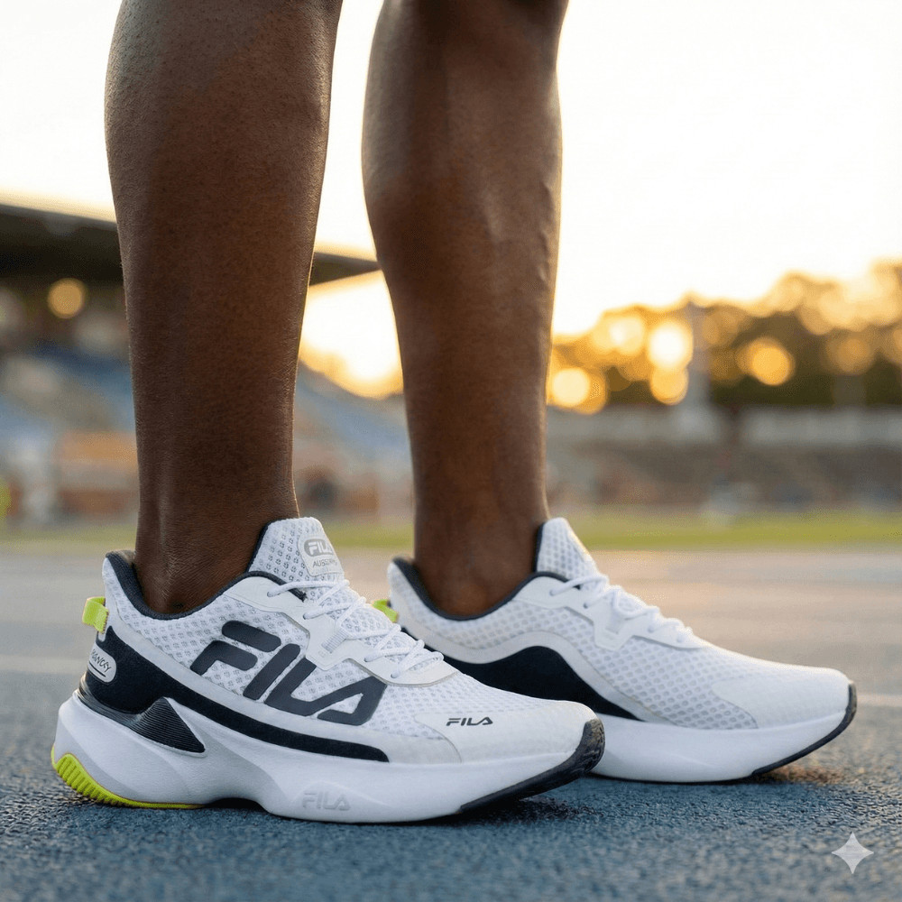 Tênis Masculino Fila Recovery Branco/Preto em Oferta na Shopee