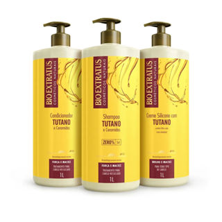 Kit Shampoo + Condicionador + Creme De Pentear Bio Extratus Tutano 1L em Oferta na Shopee