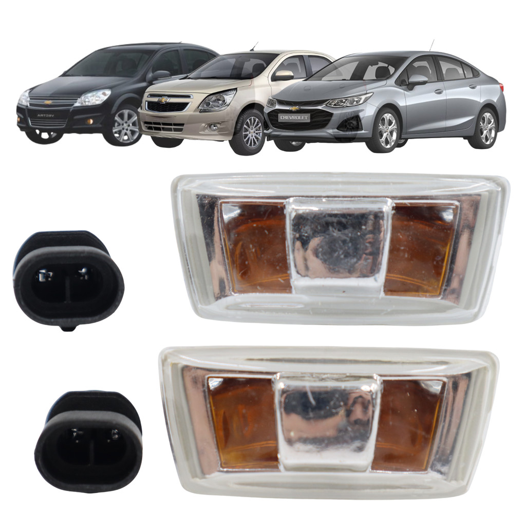 Par Lanterna Pisca Seta Lateral Paralama Vectra Cobalt Spin Com Soquete em Oferta na Shopee