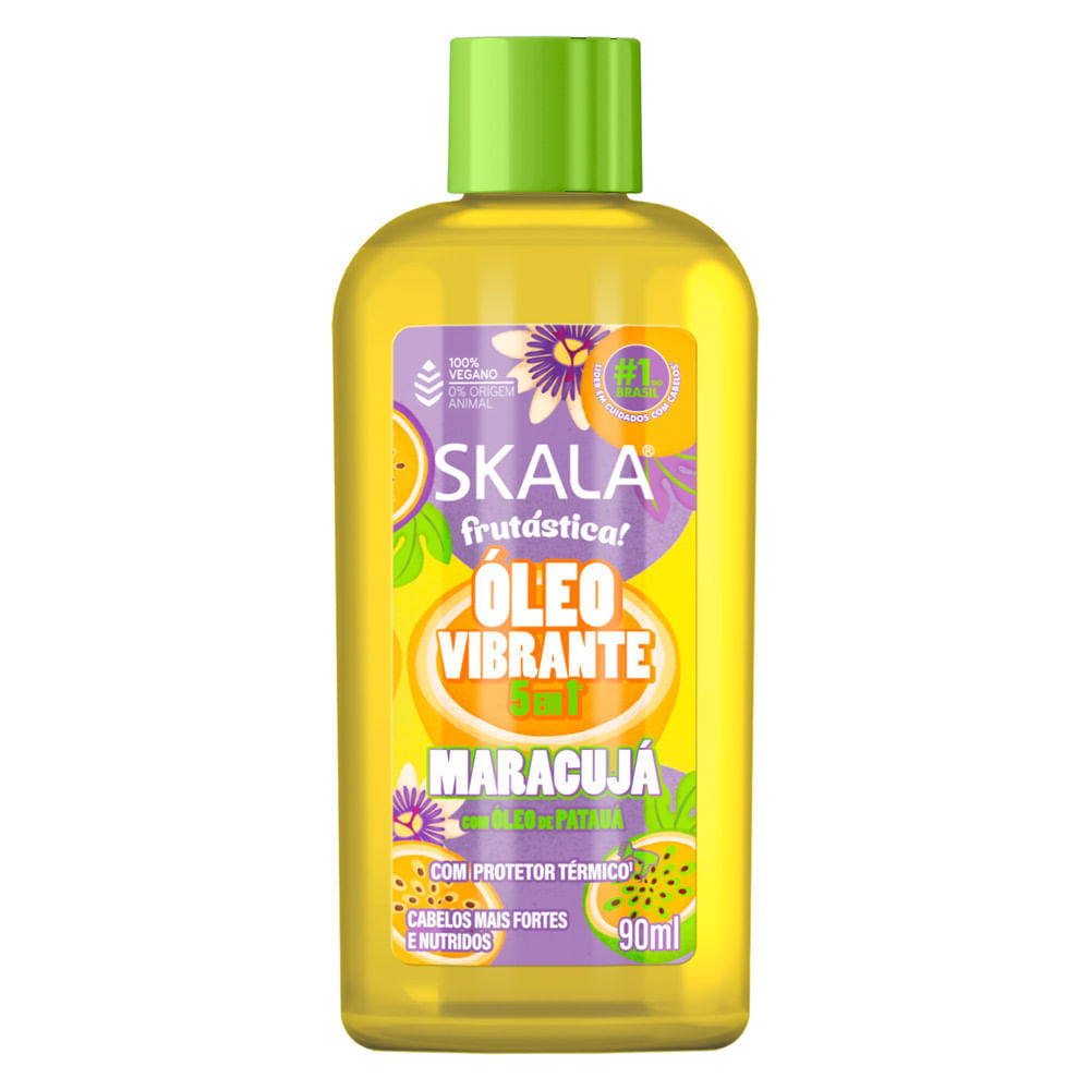 Óleo Vibrante 5 em 1 Skala Frutástica Maracujá com Protetor Térmico 90ml em Oferta na Shopee
