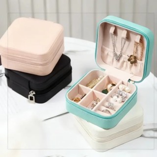 Porta-Jóias Mini Estojo Porta Joia Brincos Anéis De Bolsa para Viagem Bijuterias Organizador Colar em Oferta na Shopee