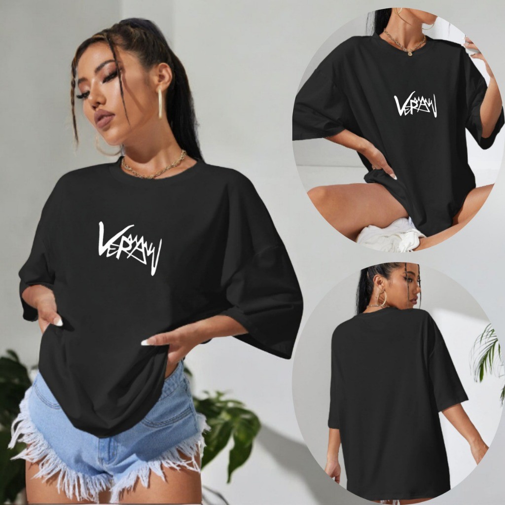 Camiseta Oversized Feminina Algodão Premium Veraw Streetwear Moda Urbana Confortável Estilosa Look