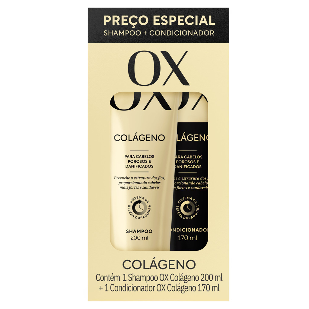 Kit Sampoo E Condicionador OX Colágeno em Oferta na Shopee
