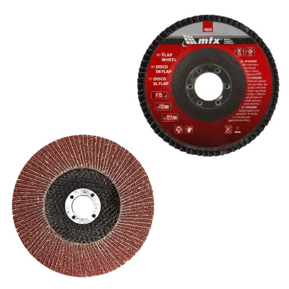 DISCO DE LIXA FLAP GRÃO 25 115X22,2 MTX 740269