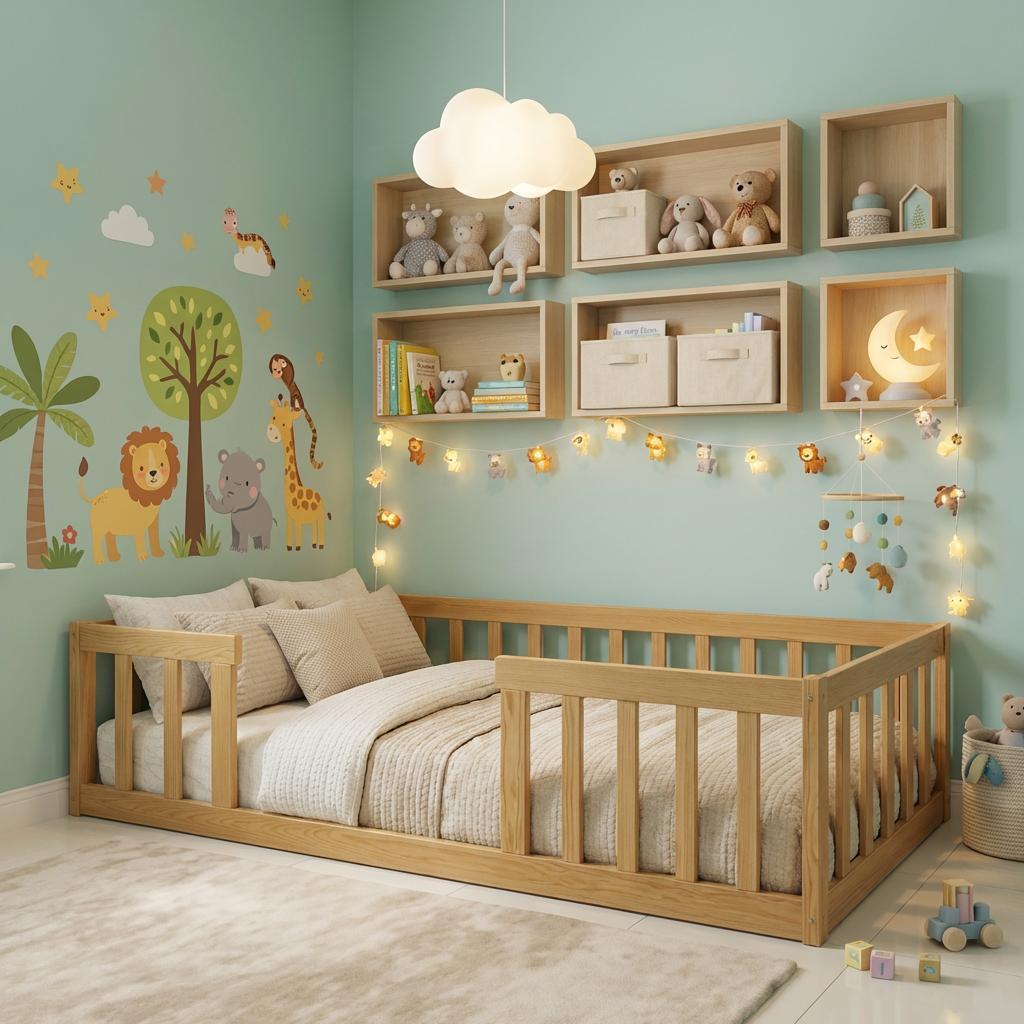 Cama Montessoriana Casal Madeira Maciça Reforçada